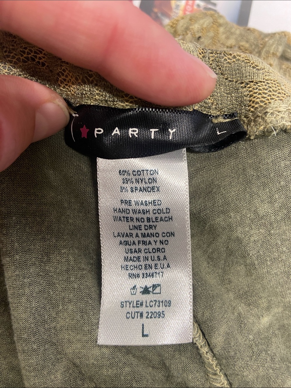 T Party Fashion Olive Green Wide Leg Pants - Picture 2 of 3